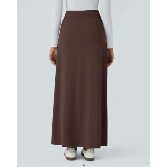 Brand New - Halara Women’s L High Waisted Decorative Buckle 2-in-1 Maxi Casual S - Picture 3 of 8